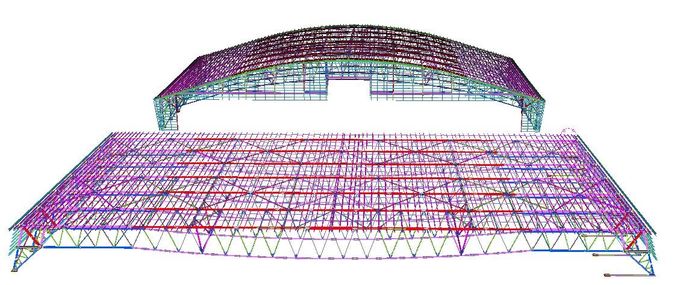 Q355B Grade Prefabricated Steel Structure Construction Columbia Hockey Stadium 5
