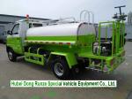 Mini Road Wash Water Tank Truck 1000L With Gasoline Engine Pump Sprinkler For