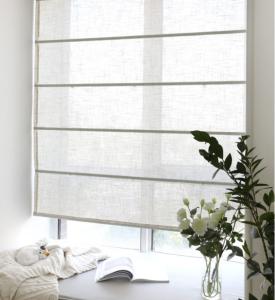 Wholesale Europe Japan new China style white Plain linen curtain Roman blind for bedroom living reading dinning room balcony from china suppliers