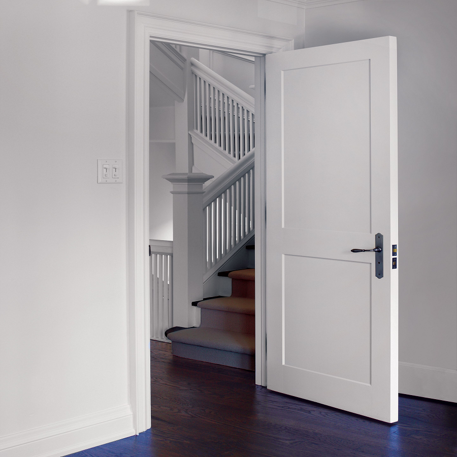 Modern Design Waterproof White Interior Room Doors with 100% Environmental Protection