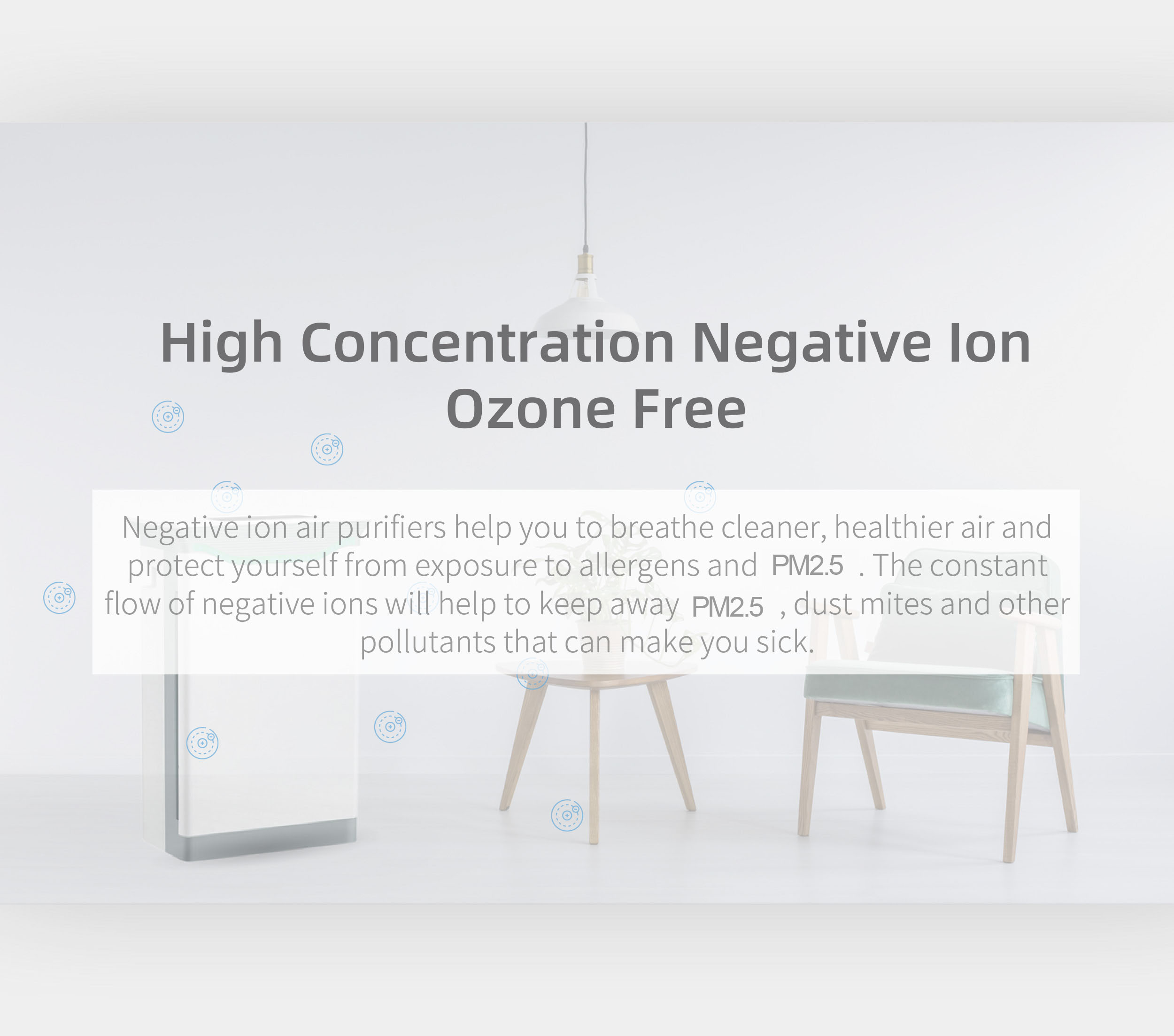 HOMEFISH Negative Ion Household Air Purifier UVC Luftreiniger 220V