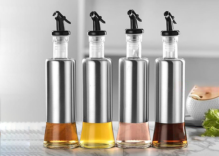 Customized Glass Storage Containers Transparent Color For Store Seasonings