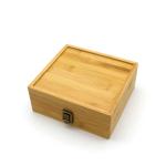 Eco-Friendly Laser Logo Wooden Bamboo Boxes Wood Storage Gift Box with Metal
