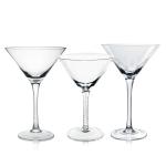 Transparent Goblet Cocktail Glass Crystal Cut Martini Glass For Bars