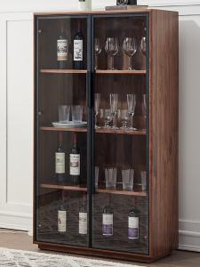 Wholesale Metal Frame 4 Shelf Hotel Room Cabinet 150cm Height With Glass Door from china suppliers
