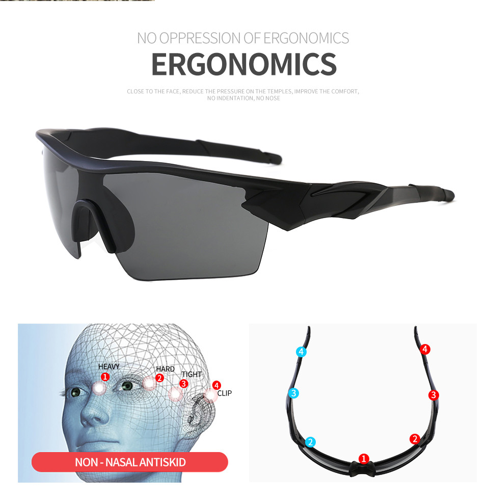 Designer Polarized Cycling Sports Sunglasses Outdoor Anti Sand Wind