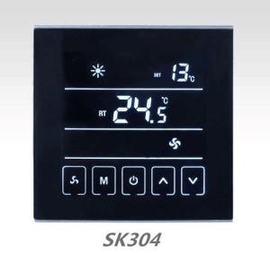 Wholesale 220V Central Air Conditioner Thermostat / Black Touch Screen Room Thermostat from china suppliers