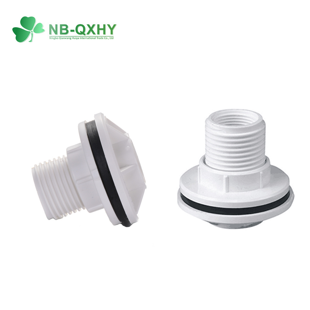 Plastic Threaded White/Brown/Black Water Tank Connector with 1/2 - 2&quot; Inch