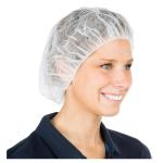 Disposable Bouffant Cap White, 100 Pack, Hair Net 24 Inch Disposable Bouffant