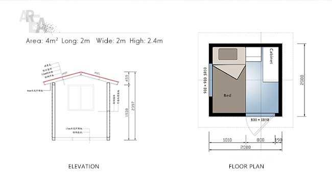 Australia Standard Light Steel Structure Little Cabin Fast Build Stable House
