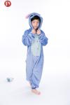Blue Stitch Kigurumi Onesie Halloween Animal Kids Pajamas Breathable Unisex