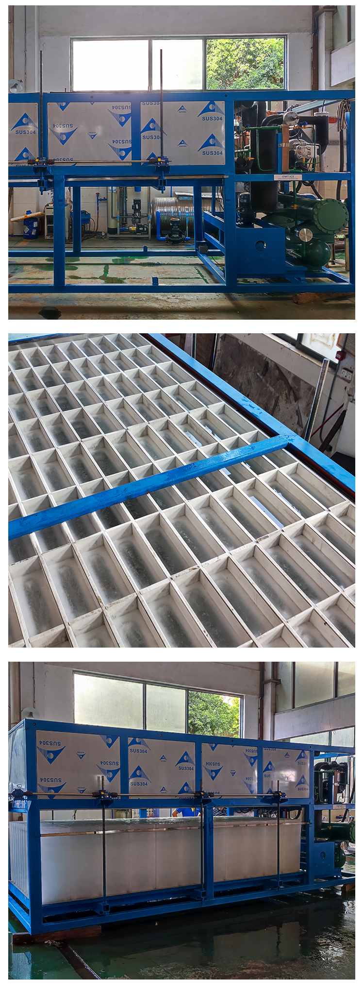 Food Grade Commercial Block Ice Maker Stable 10 Ton Ice Block Making Machine