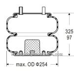S2630 Industrial Rubber Air Spring/ 2B9-201 Air Suspension Spring Parts For OEM