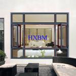 Villa Use Resistant Aluminum Clad Wood Windows 6063 -T5 Aluminum Profile ROTO