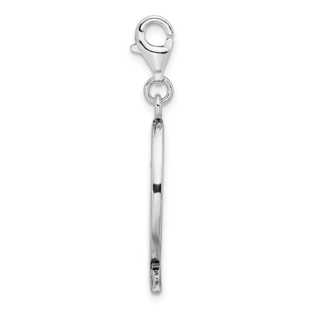 Carat in Karats Sterling Silver Polished Finish Enameled With Mustard Seed Ichthus Fish Charm Pendant