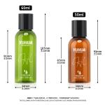 Customized PETG Cosmetic Flip Cap Bottle Silk Screen