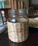 Best selling Seagrass bottle carrier Wicker detox bottle holder Seagrass glass
