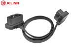 OBD2 OBDII 16-Pin J1962 Right Angle Male to Female Extension Flat Cable