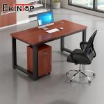 Classic Style Wooden Office Desk With Side Cabinet Office Reception Furniture