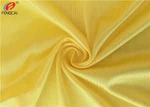 Wholesale 100 % Polyester Dazzle Fabric Sportswear Jersey Tricot Knit Fabric In Yellow Color from china suppliers