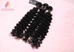 Full And Thick Virgin Indian Hair / 100% Remy Human Hair Deep Wave Bundles