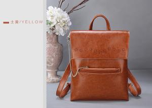 Wholesale Fashion Oil Wax Leather Womens Backpack Bags , Ladies Multifunctional Shoulder Bag from china suppliers