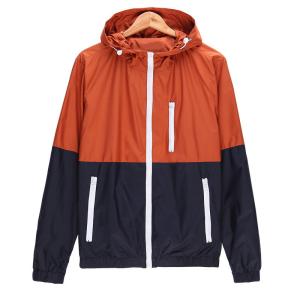 Wholesale Men Casual Spring Lightweight Autumn Jacket Women'S Hooded Contrast Color Zipper Up Jackets Outwear from china suppliers