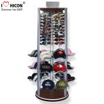Fashion Store Rotating Outdoor Sports Product Display Stands / Racks Wood Base