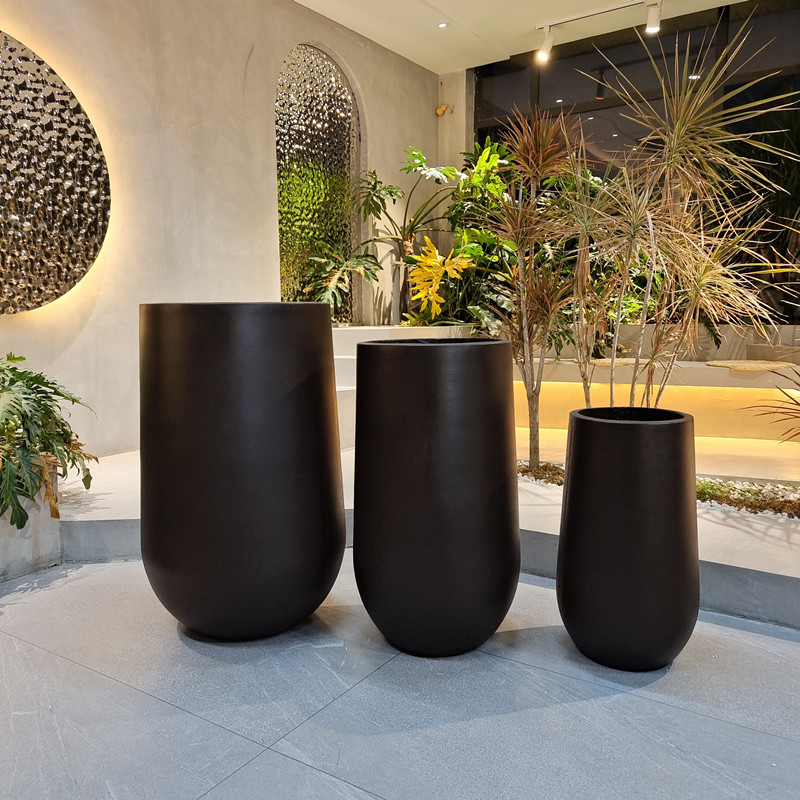 Smooth Surface Fiber Clay Planter For Business Durable And Stylish Choices