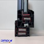 Dimex L65 High UV White UPVC Profiles For Casement Window Door