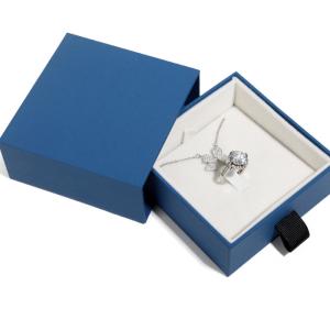 Wholesale Recyclable Cardboard Necklace Bracelet Box Blue Cardboard Sliding Drawer Box from china suppliers