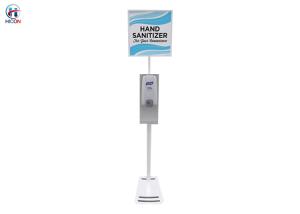 Wholesale Metal Silver Hand Wash Lotion Holder Custom Sanitizer Floor Stand from china suppliers