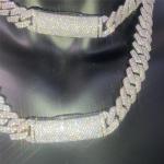 Men's Jewelry Moissanite Cuban Link VVS1 D Inlaid Cuban Link Bracelet