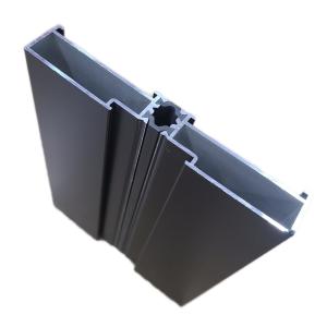 China 2.0mm Thickness 6005 Window Aluminum Profile Black Powder Coated Surface on sale