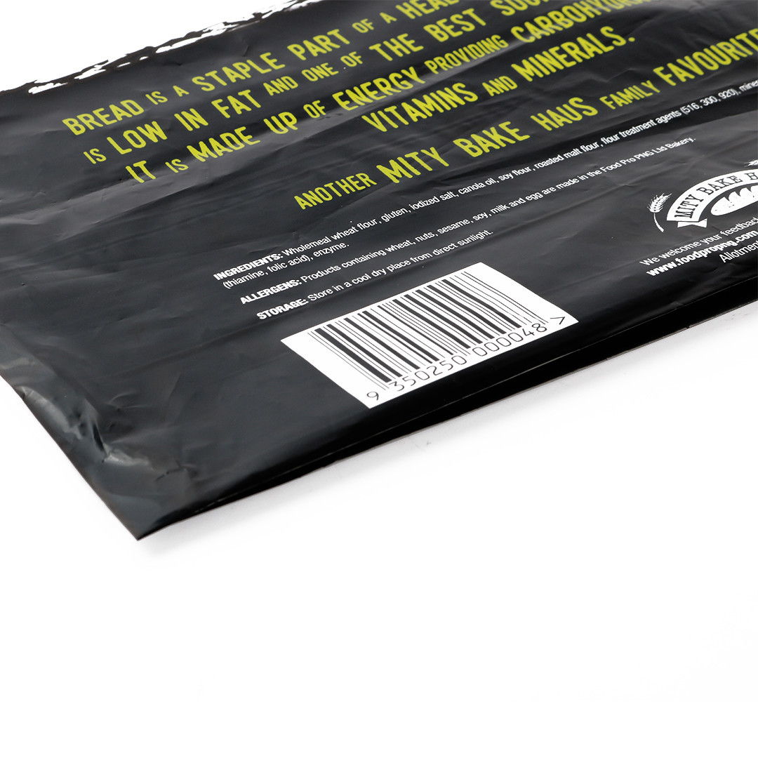 3 Colors Printed LDPE Plastic Bread Packaging Bags Customized Size