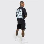Summer Men′s Shirt Shorts Set Plain Casual Towel Fabric Shirt Vacation Beach