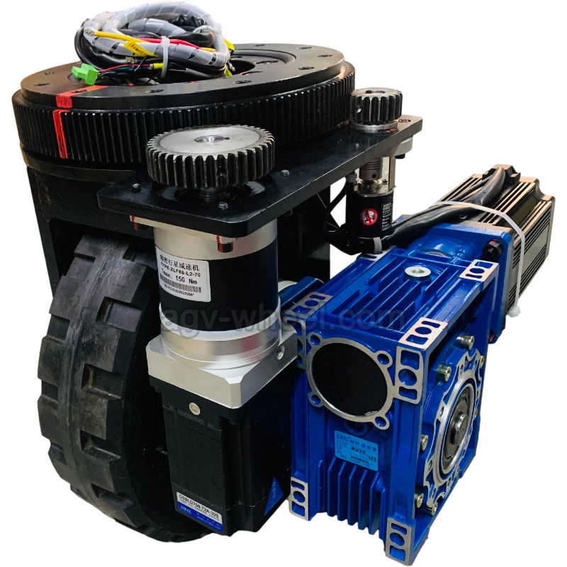 Rubber Tread 2T Load High Traction AC Motor Drive Wheel 15km/H Heavy Duty Robot Wheels