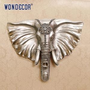 Wholesale Elephant Head Decoration Metal Wall Art Sculpture Stainless Steel Modern from china suppliers