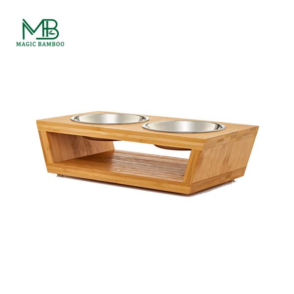 Multifunctional Design Make Your Pet Eat with Ease Regulated Raised Stainless Steel Feeder