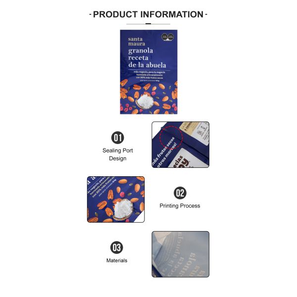 Custom Plastic Nut Packaging Pouches Food Packaging Bag Nut Packing Bag For Snack Dried Fruit