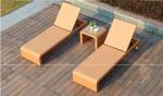 PE Rattan Chaise Lounge chairs Leisure Aluminium Outdoor Garden patio beach