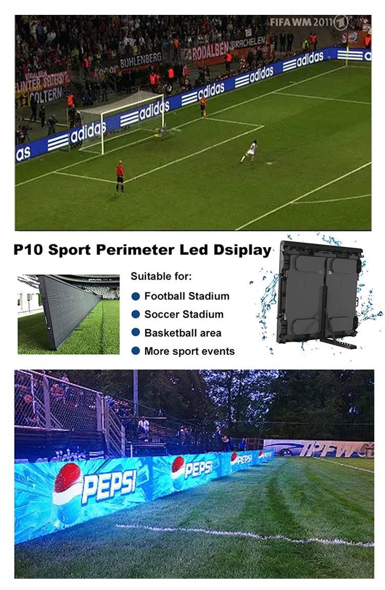 Football Stadium Perimeter Die Casting P10 Outdoor Big Screen