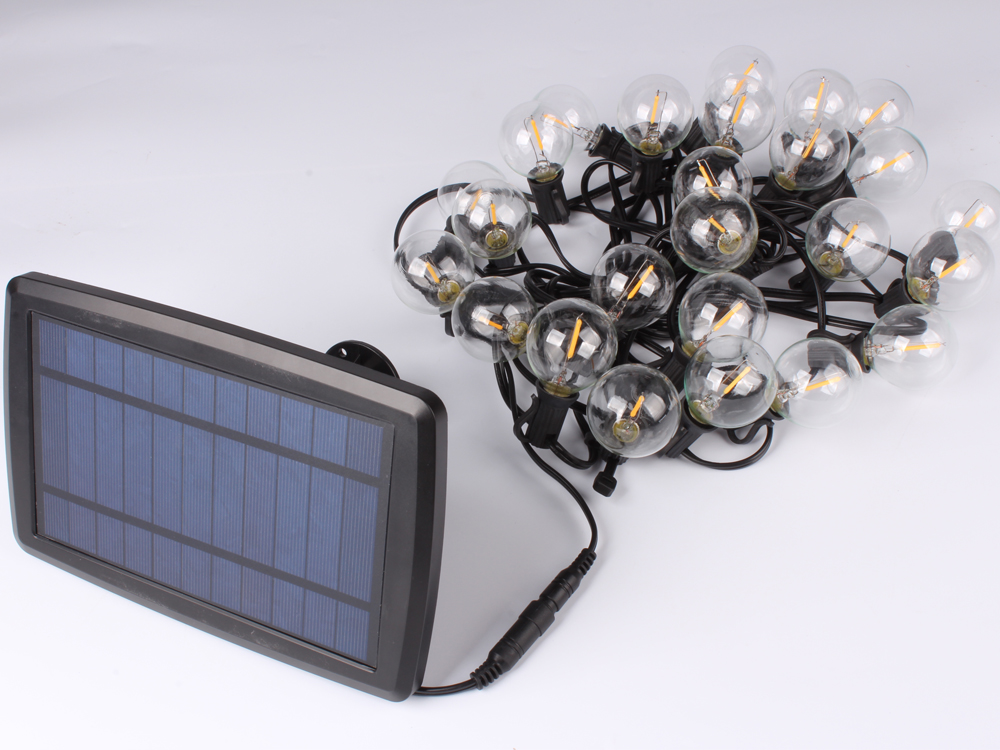 G40 LED Clear Globe Bulbs Solar Led String Fairy Light Outdoor Solar Globe Fairy Light Wedding Garland Lamp