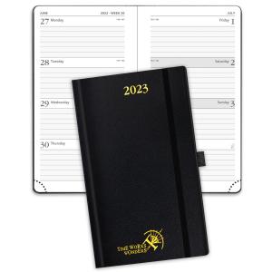 Wholesale 4.25&quot; X 6.75&quot; Mini Weekly Planner Black Hardcover Case Bound For 2023 from china suppliers