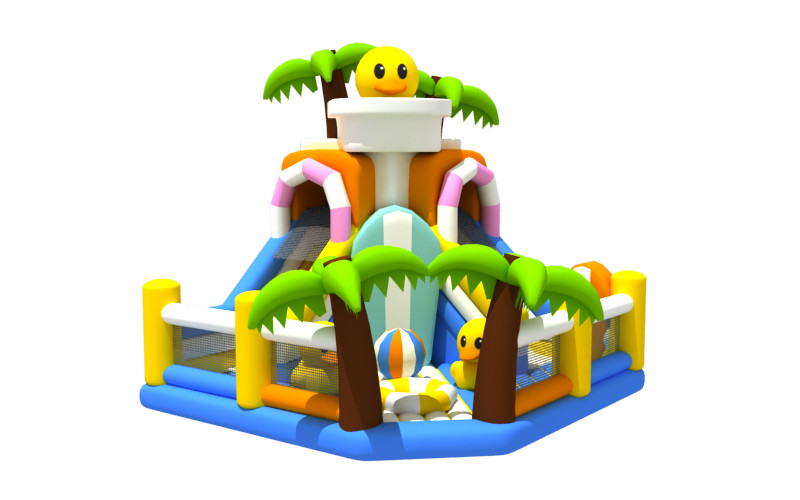 Commercial Inflatable Slide Duck Combo House Inflatables Castle Bouncy Jumping Bouncer