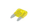 Plug In Zinc Alloy Automotive Fuses Mini Auto Blade Fuse Rated 32VDC 20A Yellow