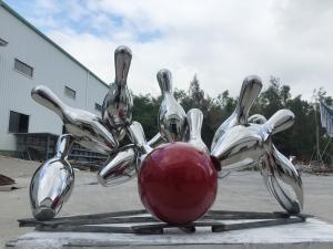 Wholesale Modern Large Metal Garden Ornaments Bowling Bowl Shape Stainless Steel from china suppliers