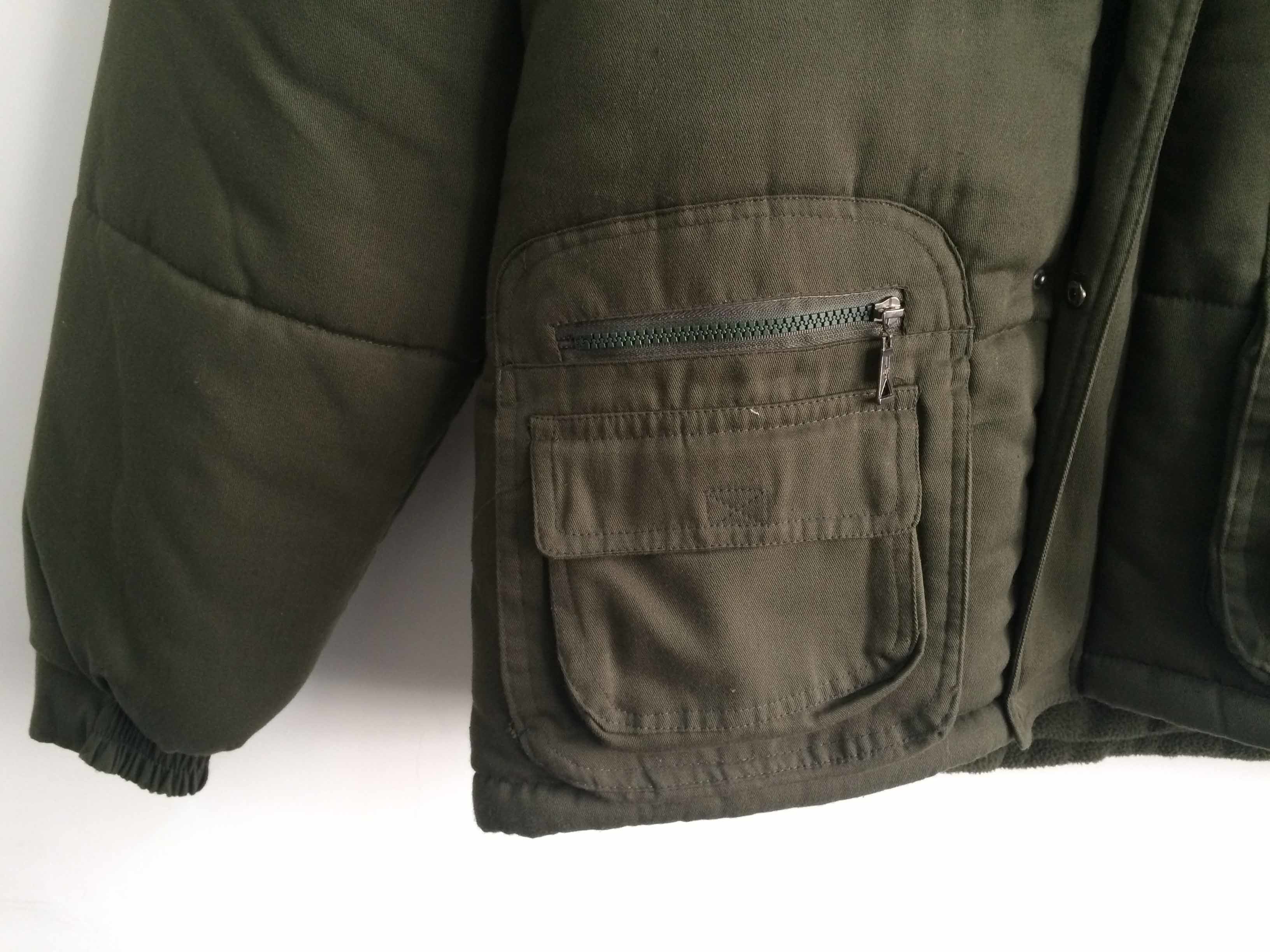 padded jacket, polar fleece jacket, olive green, S-3XL, padding and polarfleece lining