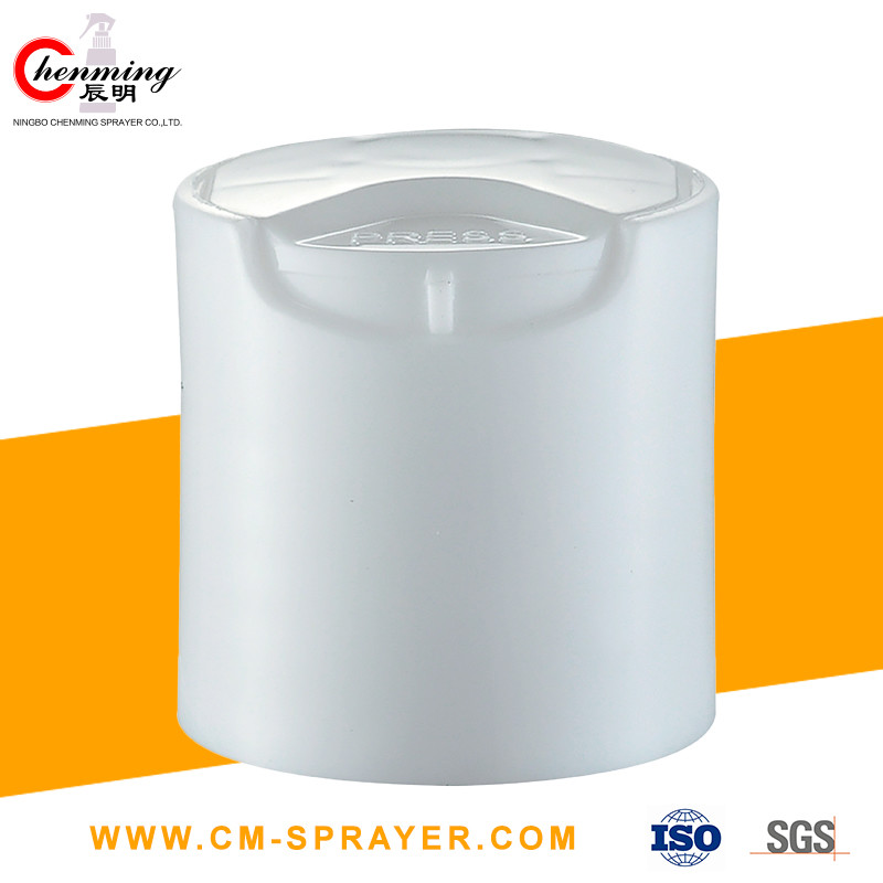 White Cosmetic Bottle Caps Lids Closures Liquid Soap 20/415 20/410 Disc Top Cap Dispensing