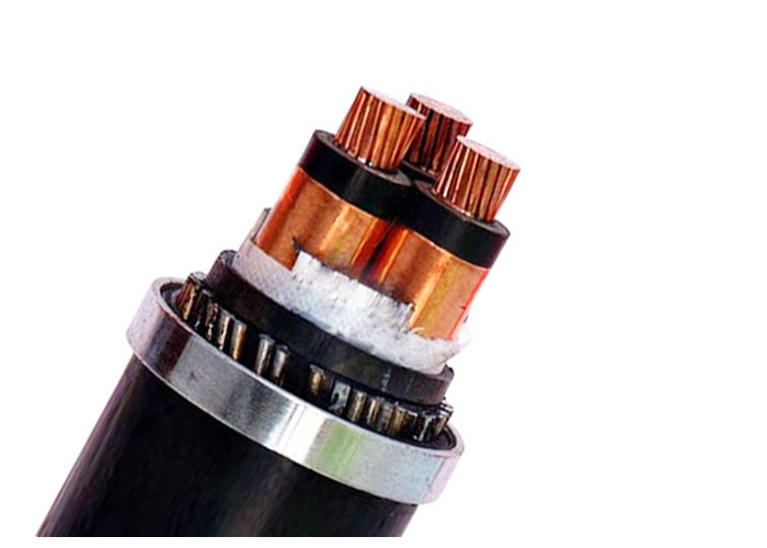 18 / 30kv Three Core Xlpe Insulated Power Cable Zr-pvc Medium Voltage
